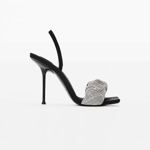 Alexander Wang julie crystal scrunchie sandal in crystal 39